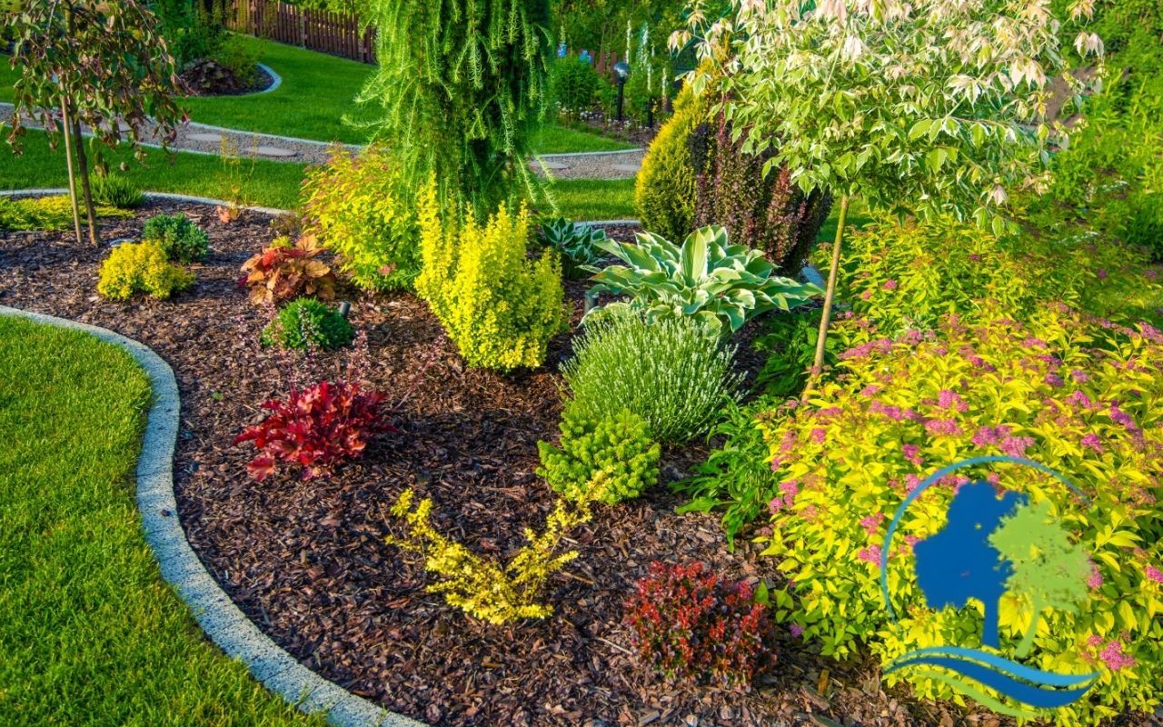 Landscape design using native and drought-tolerant tree species