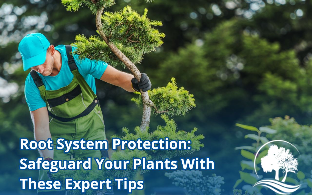 Mulching for root system protection in garden