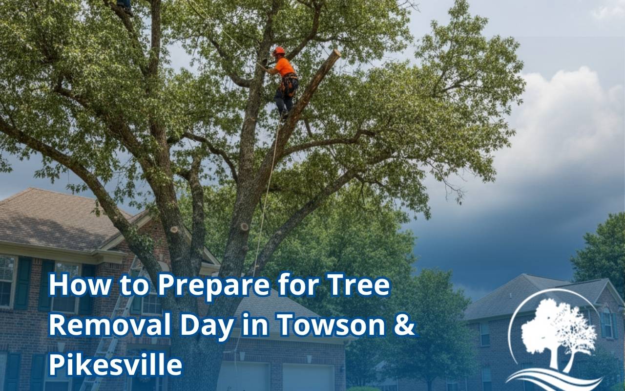 Professional arborist team ready for tree removal day Towson & Pikesville