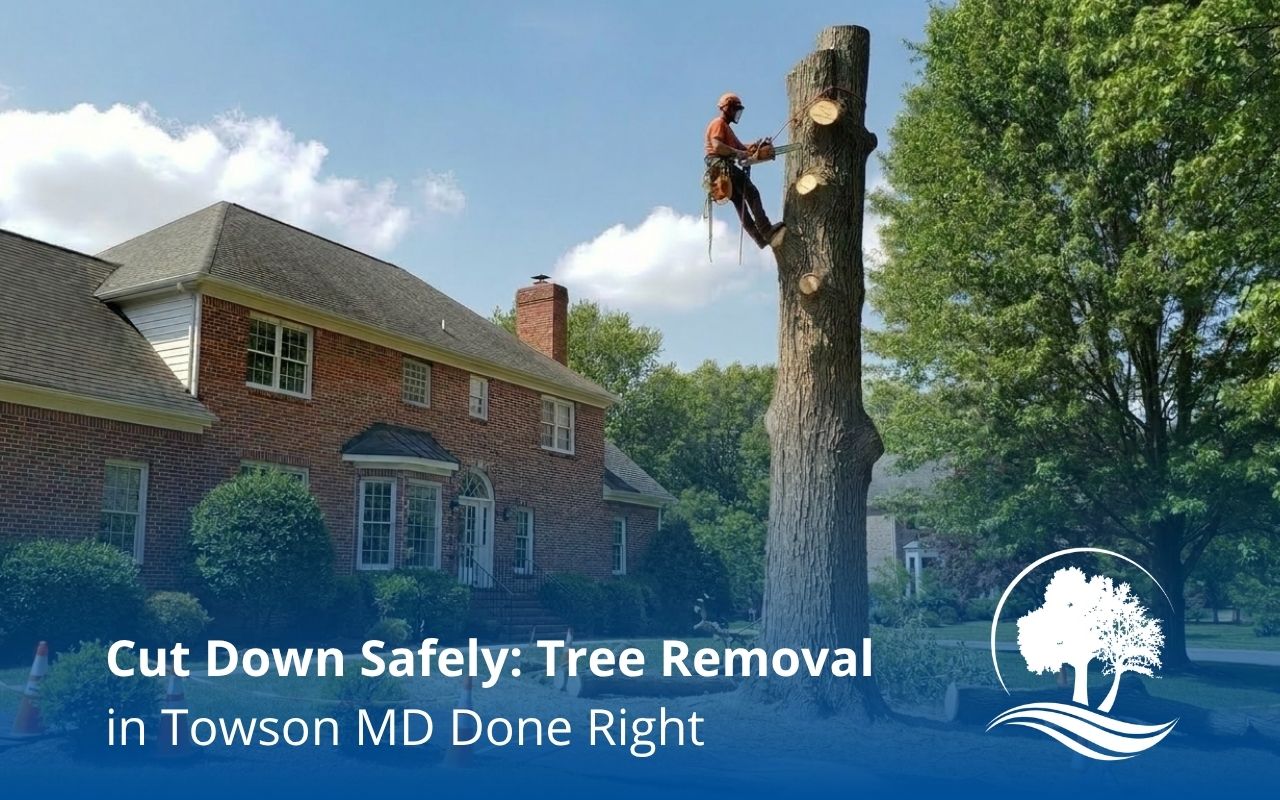 Professional tree removal in Towson, MD with full cleanup after service