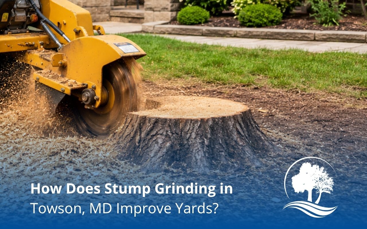 stump grinding in Towson, MD for a cleaner residential yard